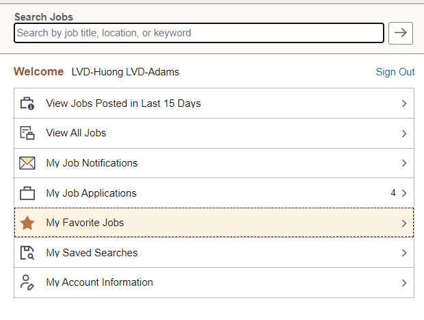 My Favorite Jobs select